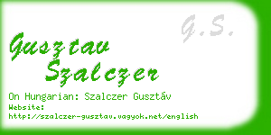 gusztav szalczer business card