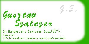 gusztav szalczer business card